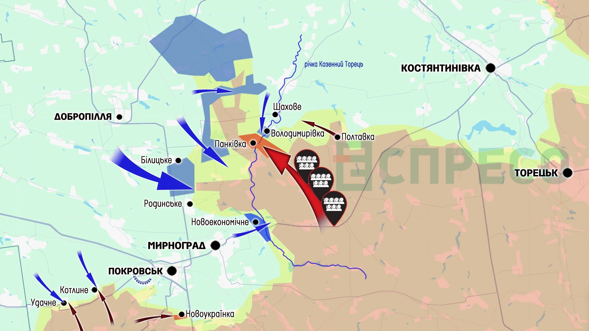 Карта_Покровськ_Костянтинівка_вересень_06.09.25