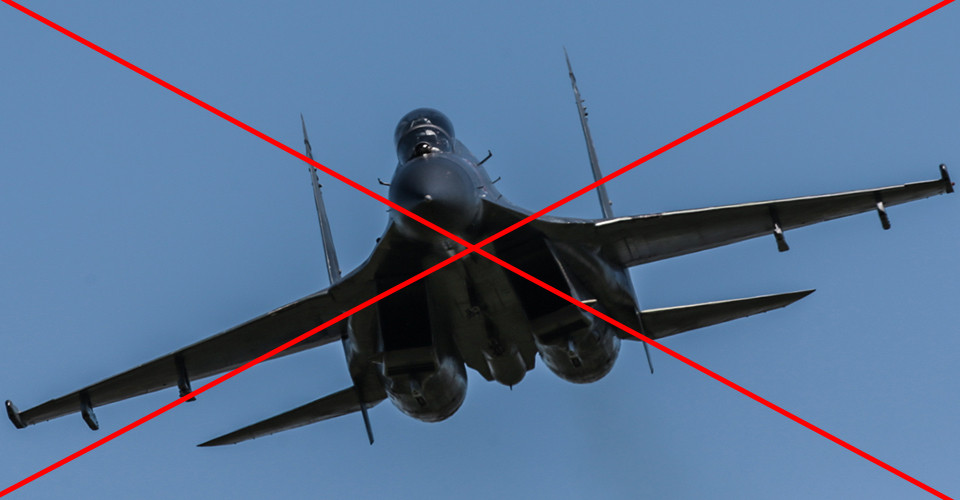 Росіяни знищили свій винищувач Су-30СМ над тимчасово окупованим Кримом