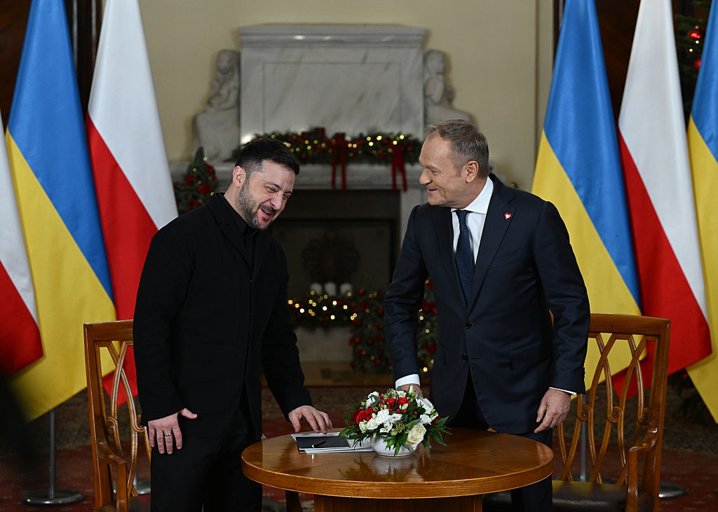 Зеленський зустрівся з Туском, маршалком сейму Польщі Чажастим та маршалкинею сенату Кідавою-Блонською