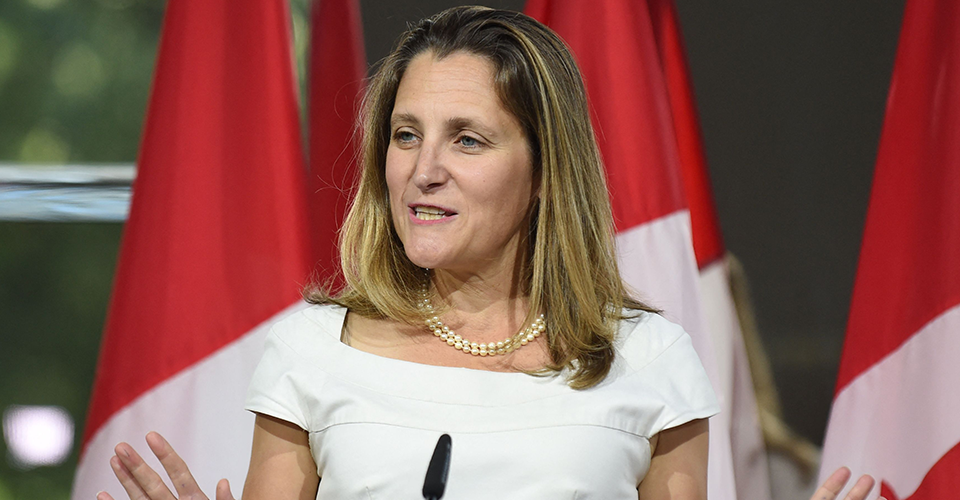 Христя Фріланд призначена радницею з економічного розвитку