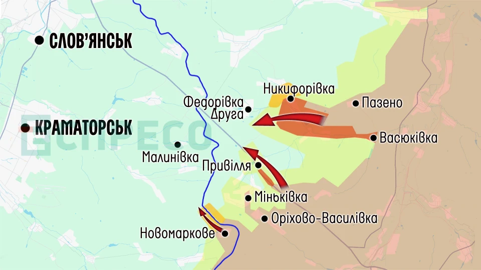 Карта бойових дій за 7-14 лютого