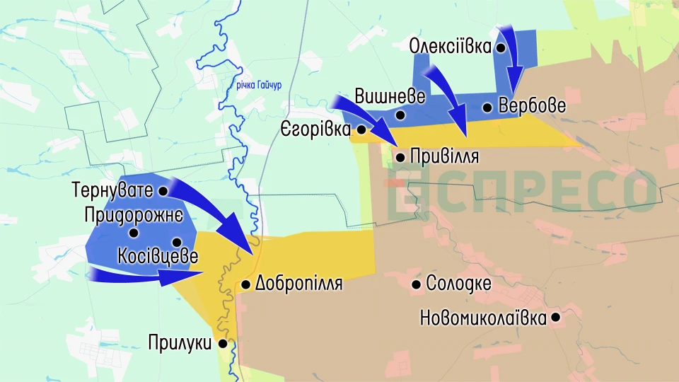 Карта бойових дій за 7-14 лютого